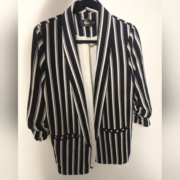 ONLY Striped Blazer 3/4 Sleeves - Picture 1 of 7
